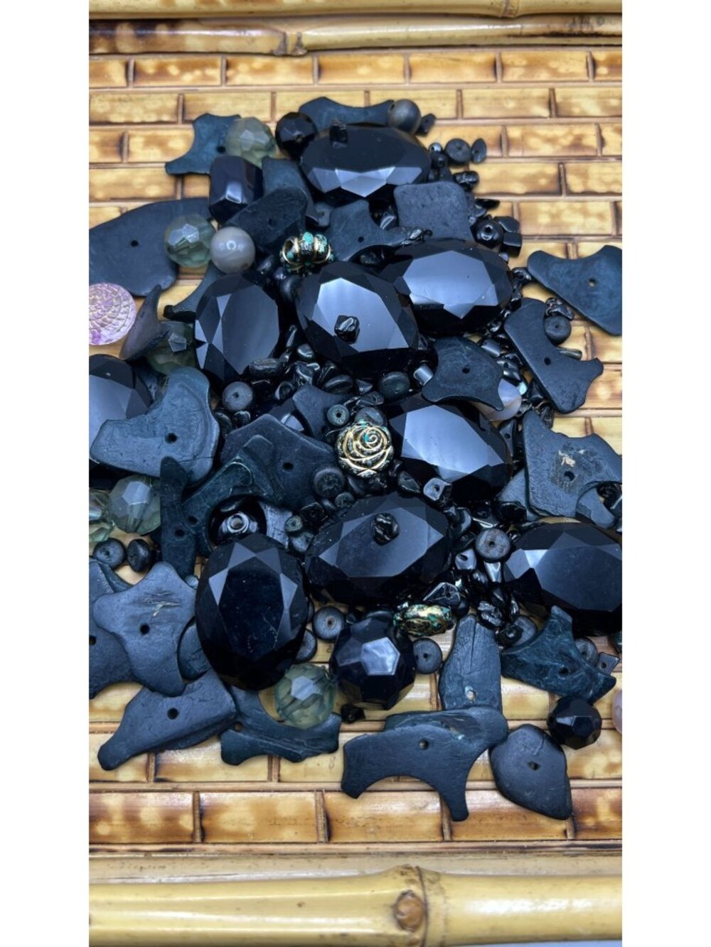 Black Beads & Charms Mix For Jewelry Making & Craft Projects